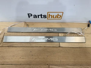 2014 MERCEDES E63 S AMG W212 OEM ILLUMINATED DOOR SILL SCUFF PLATE SET - Picture 1 of 13