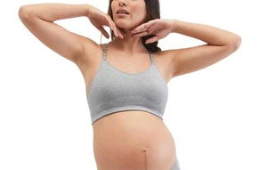 MiMi Racerback Clip Down Maternity and Nursing Bra GRAY XL - Picture 1 of 5