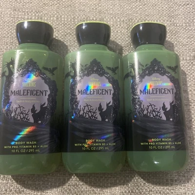 3x Jabón Corporal Bath & Body Works DISNEY VILLAINS MALÉFICO 10 fl oz Ciruela Baya Foto 1 de 2