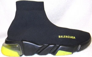 BALENCIAGA, "Speed Trainer" Suela Transparente, Negro/Amarillo, Italia, Talla EU 45/US 11M - Imagen 1 de 17