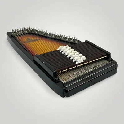 Vintage ChromAharp Autoharp Zither with Case Sunburst Finish Made in Japan RBI - Image 1 of 4