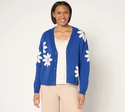 Suéter Top Peace Love World Para Mujer Talla 2XS (XXS) Jardín Fiesta Azul A679925 Foto 1 de 4