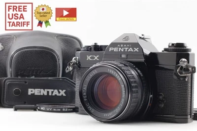 Medidor OK [COMO NUEVO con Estuche] Pentax KX Negro 35 mm Cámara fotográfica SMC 50 mm f1,4 Lente JAPÓN Foto 1 de 4