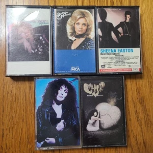 Sheena Easton Barbara Mendrell Cher Cassette Tape Lot 4  1980s Women Singers POP - Picture 1 of 8