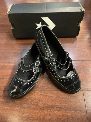 Женщин 7,5 Converse изящный Мэри Джейн скольжения ремень с заклепками лакированная кожа черная обувь - Изображение 1 из 4