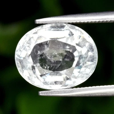 💎 5.85ct Oval Natural Very Light Greenish Blue Topaz - Unheated Brazil Gemstone - Image 1 of 4