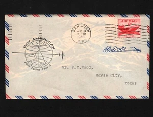 OPC 1958 FFC Pan American San Juan Puerto Rico FAM5 International 477726 - Imagen 1 de 2