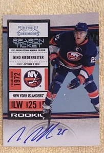 2011 Panini Contenders, Rookie Playoff Ticket, Nino Niederreiter, Auto, #150 - Picture 1 of 2