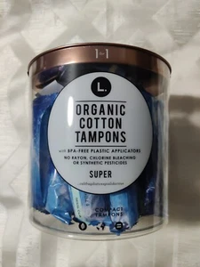 Tampones de algodón orgánico L. súper absorbentes compactos, bañera de 30 unidades ¡NUEVO ENVÍO RÁPIDO! - Imagen 1 de 4