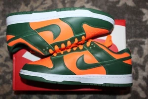 Nike Dunk Low Retro Miami Hurricanes DD1391-300 Sz 9 NIB - Picture 1 of 9