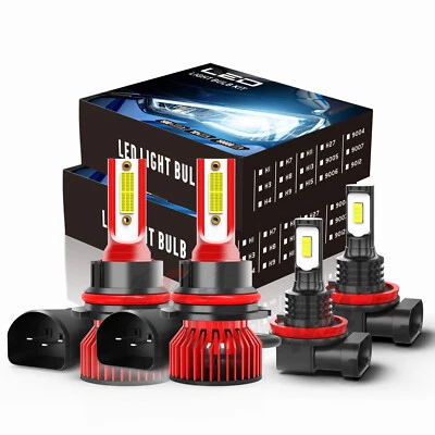 For Chevrolet Equinox 2005 2006 2007 2008 2009 LED Headlight Fog Light Bulbs Kit - Image 1 of 4