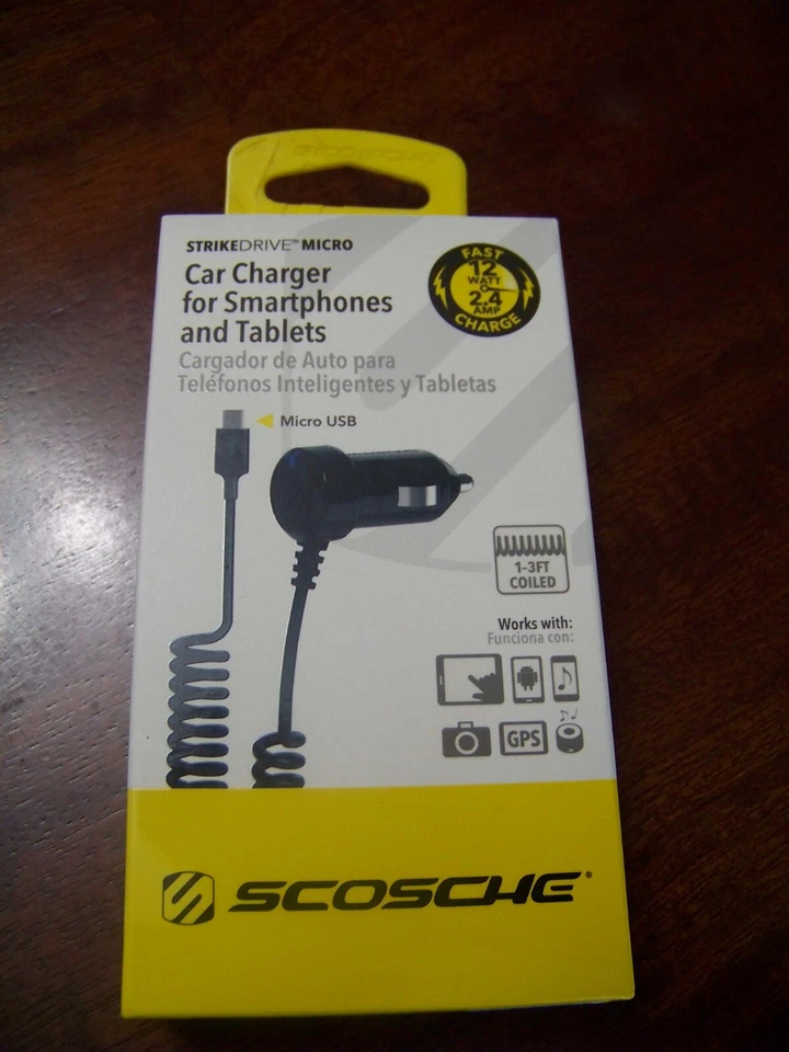 50x Scosche strikeDRIVE 12w Micro USB Fast Car Charger Android