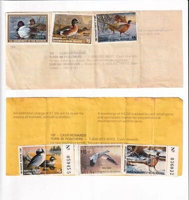 1988 & 1989 Minnesota Hunting Licenses (Folded Several places) (F34484) - Image 1 of 2