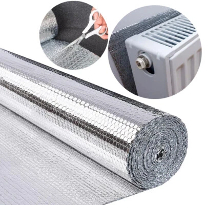 Foglio riflettente isolante parete termosifoni alluminio termico rotolo 60x200cm - Immagine 1 di 4