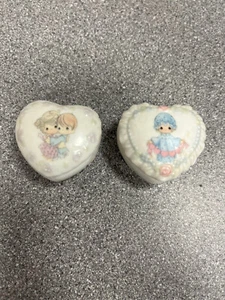 Set of 2 Precious Moments Trinket Box - Vintage - Picture 1 of 11