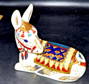 Royal Crown Derby Briefbeschwerer ~ DISTEL ESEL ~ NEUWERTIG - Goldstopper - Bild 1 von 9