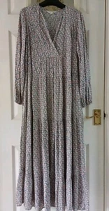 Gorgeous Vintage Vibe M&S Boho Floaty Tiered Summer Dress 👗6 8 10 - Picture 1 of 11