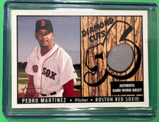 2003 BOWMAN HERITAGE PEDRO MARTINEZ RED SOX GAME USED RELIC DIAMOND CUTS