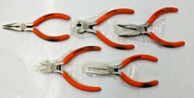 Juego de 5 alicates Cummins nariz plana, doblados, largos, diagonales, nariz de aguja y pinza Foto 1 de 4