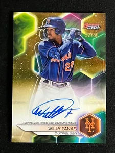 2023 Bowman's Best WILLY FANAS BEST OF 2023 AUTO GOLD REFRACTOR 32/50 B23-WFS - Picture 1 of 2
