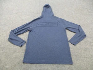 Vineyard Vines Hoodie Mens Small Blue Pullover Graphic Pocket Edgartown Adult - Picture 1 of 10
