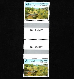 Par de canaletas OPC 1999 Aland Europa Sc#157 MNH 34717 - Imagen 1 de 1