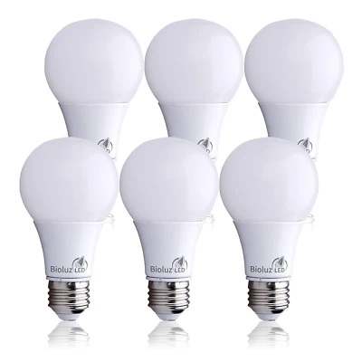 6 Pack Bioluz LED 60 Watt LED Light Bulbs Non Dimmable - Image 1 of 4