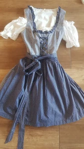 Damen Dirndl Größe 36 blau/weiß 3 teilig - Bild 1 von 5