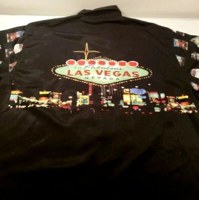 M.E. Sport Men's Button Front Shirt Las Vegas Slot Machine The Strip Theme Sz. M - Image 1 of 4