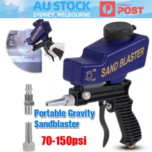 Portable Air Sand Blaster Gun Small Sandblasting Tool Handheld Spray Machine OZ - Picture 1 of 11