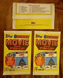 (2) 1981 TOPPS REAL MOVIE GIANT PIN-UP FACTORY SEALED VINTAGE PACKS (+ 1 OPENED) - Picture 1 of 3