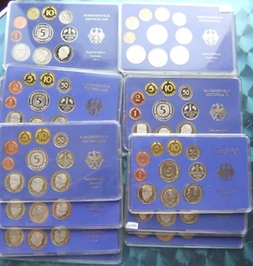Juego de monedas de curso República Federal de Alemania 1984 G en placa pulida - Imagen 1 de 1