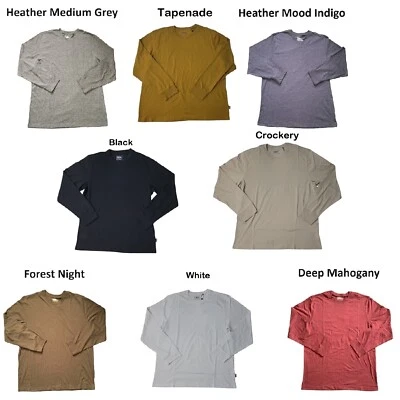 Camiseta deportiva cepillada Eddie Bauer para hombre manga larga cuello redondo algodón calce clásico Foto 1 de 3