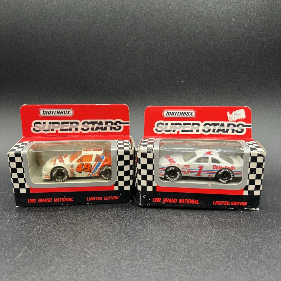 1992 Лот спичечный коробок Grand National Baby Ruth #1 & #49 суперзвезды ограниченного тиража - Изображение 1 из 4