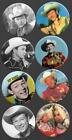 8 Vintage Late 1980'S Roy Rogers - Photo Button Pins