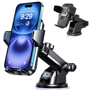 Car Phone Holder Dashboard Windshield Car Mount for iPhone 16 15 14 13 Pro Max - Picture 1 of 12