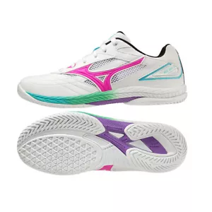 Zapatos de tenis de mesa Mizuno Wave Drive 9 unisex zapatos de interior blancos nuevos con etiquetas 81ga2205 - Imagen 1 de 9
