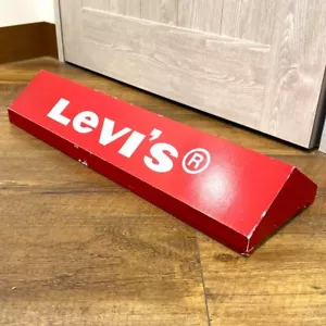 Herramienta de letrero promocional Levi's no a la venta artículo raro rojo - Imagen 1 de 16