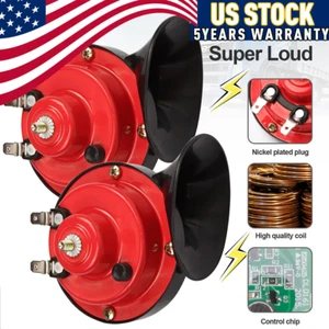 2* 12V 300DB Super Loud Train Horn Waterproof For Motorcycle Car Truck SUV Boat - Picture 1 of 17