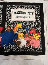 Cranston VIP ~ Teachers Pet Learning Book ~ 100% Cotton Soft Fabric Book Panel