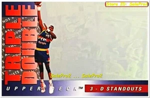 UPPER DECK 1993 DIKEMBE MUTOMBO DENVER NUGGETS TRIPLE DOUBLE 3-D STANDOUTS #TD8 - Bild 1 von 2