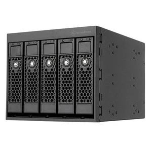 Silverstone SST-FS305B-E 5 x 3.5inch SAS/SATA HDD/SSD 5.25inch Bay Trayless Cage - Picture 1 of 4