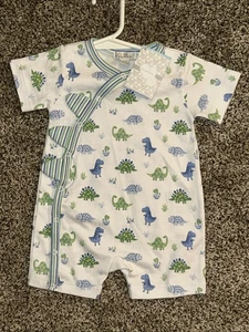 NWT Kissy Kissy Dinosaur Print Short Sleeve Romper 3-6 Months - Picture 1 of 7