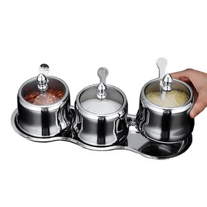 18/8 Stainless Steel Seasoning Box Condiment Jar Set Spice Jar Spice Rack Con... - Picture 1 of 6