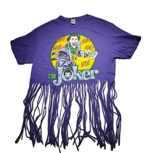 Fringed Joker Tshirt bright Purple Batman tee shirt, hippie, Med Custom - Picture 1 of 4