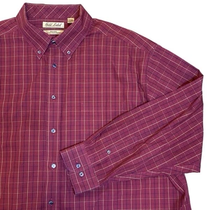 Roundtree & Yorke Gold Label 3XB bügelfreies kariertes Herrenhemd rot Baumwolle - Bild 1 von 8