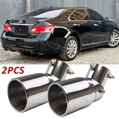 Car Exhaust Pipe Tip Rear Tail Throat Muffler 1.5-2.1" For Lexus ES250 ES330 350 Foto 1 de 4