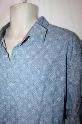 mens van heusen button shirt XLT nwt geometric pattern captains blue - Image 1 of 3