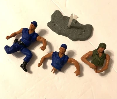 Figuras con base Mattel 1974 Heroes In Action Swat y Army Parts Foto 1 de 3