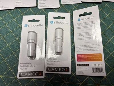 LOTE: 6 Silhouette Cameo 4 lâminas rotativas e 3 lâminas automáticas - NOVO EM FOLHA - Imagem 1 de 2